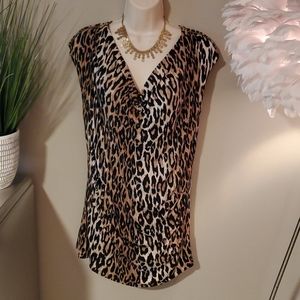 Ellen Tracy Leopard Top